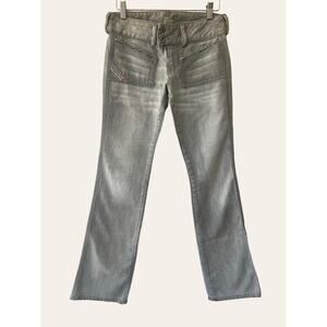 Diesel Gray Low Rise Straight Leg Denim Jeans Size 25